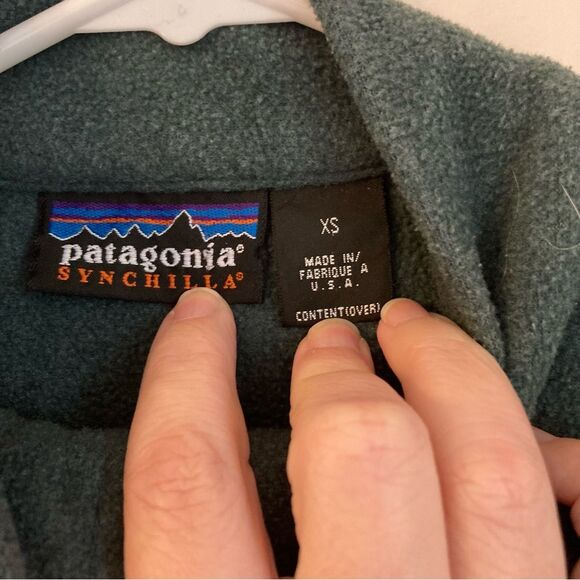 Patagonia Women’s Synchilla fleece quarter zip jacket made in USA size XS. - Picture 7 of 9